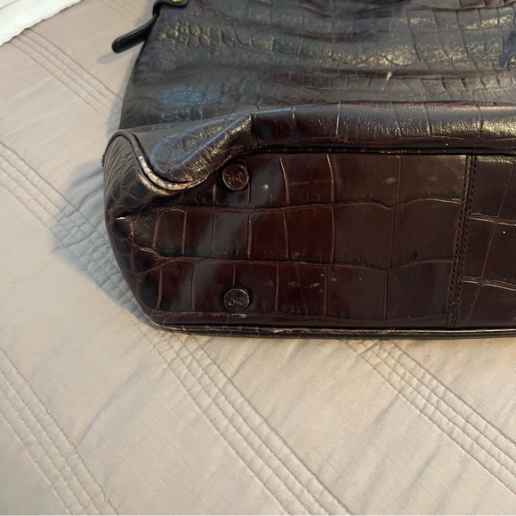 Monsac Dark Brown Leather Bag - Picture 5 of 11